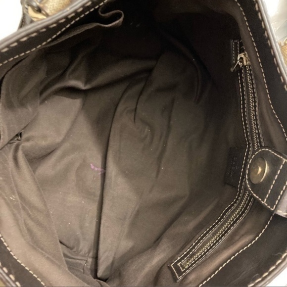 Gucci Brown GG Crystal Canvas and Leather Mix Tote bag - Picture 14 of 16